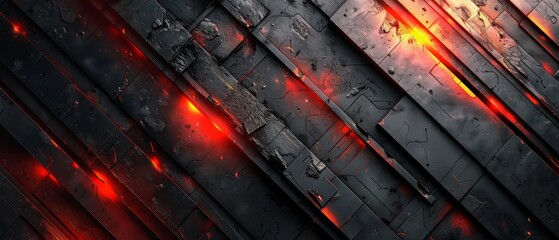 Poster - An abstract light line modern black background