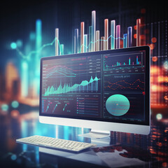 Business data analysis and analytics of customers insights with charts. 