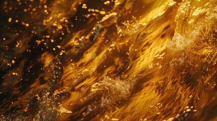 Wall Mural - mixture of golden oil and black water