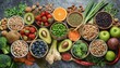 Healthy food vegan diet