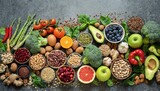 Fototapeta Mapy - Healthy food vegan diet