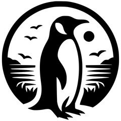 Penguin logo silhouette