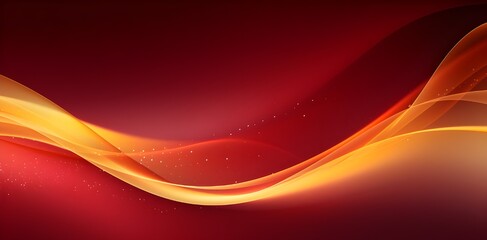 Wall Mural - A red and gold abstract background with waves. flowing wave line design