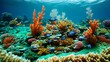 Unterwasserwelt der Fische und Korallen 1.