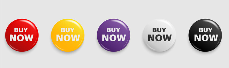 promotions buy now are colorful round speech bubble shape. discount promo sticker set. text on label