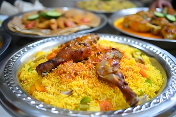 Wall Mural - Experience the Rich Flavors of Traditional Saudi Arabian and Gulf Foods - A Culinary Journey of Authentic Delights