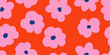 © Udomdech - Exotic hand drawn flowers, seamless patterns with floral for fabric, textiles, clothing, wrapping paper, cover, banner, home decor, abstract backgrounds. Vector illustration.