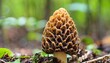 morel morchella conica morchella elata valuable mushroom for gourmet cooks particularly for french cuisine mushroom in the forest