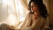 Ethereal Indian Bride in Ivory Gown A Nostalgic Morning Glow