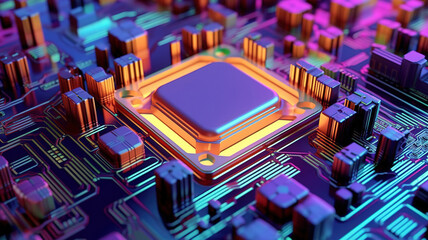 Microchip microprocessor programming code development flat isometric