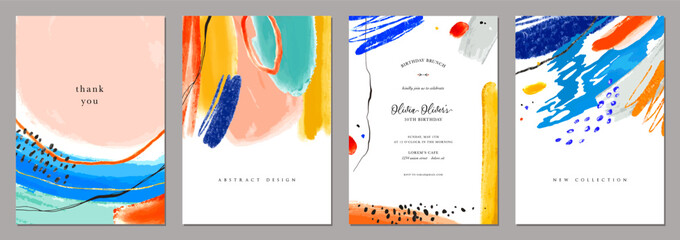 Wall Mural - artistic templates with abstract grunge elements. suitable for poster, business card, invitation, fl