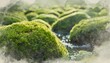 moss watercolor background