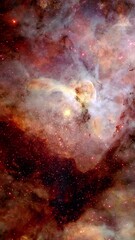 Wall Mural - Space background, colorful nebula in deep space rotating with flying stars. Based on image by Nasa. Vertical video
