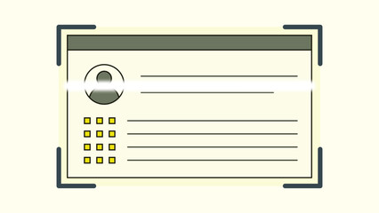 Wall Mural - eye recognition icon outline vector. scan identity. biometric id vector
