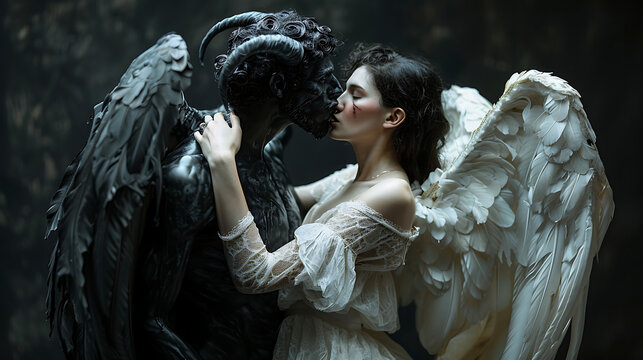 angel kissing devil