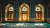 Fototapeta  - Islamic patterns on mosque wall, mosque view, Islamic backgrounds.