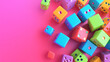 Colorful background. April fool's day background. April fool font per dice background. 
