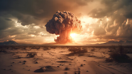  a nuclear explosion over the desert
