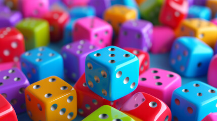 Colorful background. April fool font per dice background. April fool's day background.