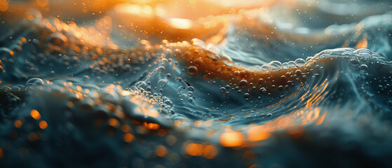 Poster - Close Up of a Wave in the Ocean