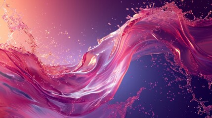 Wall Mural - Abstract background with flowing liquid