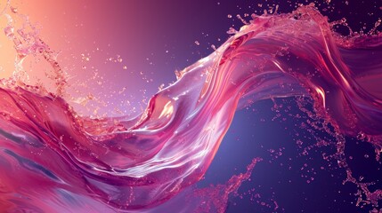 Sticker - Abstract background with flowing liquid