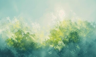 Wall Mural - a blurry green and blue background