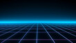 © ma - Abstract vector landscape background, cyberspace grid 3d technology vector illustration