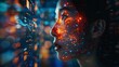 Face of futuristic and Innovative Imagery AI and Automation use of artificial intelligence and automation in business processes, illustrating efficiency and productivity enhancements