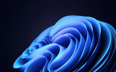 Canvas Print - Abstract Blue 3D Background