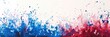 Abstract flag design in patriotic red, white, and blue, for United States of America (USA), France, Australia, Cambodia, Chile, Belize, Bermuda, Costa Rica, Croatia, Serbia, Czechia, Cuba, Laos, 