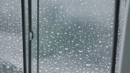 Wall Mural - rain drops on window