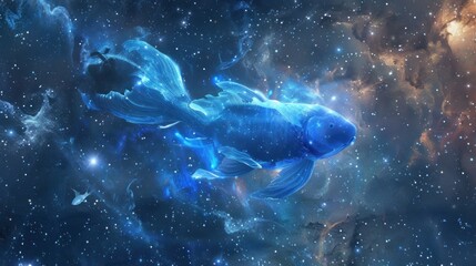  flying fish fantasy galaxy art