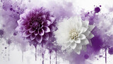 Fototapeta Kwiaty - Tapeta kwiaty, abstrakcyjne dalie
