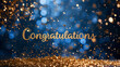 © l1gend - congratulations text with golden glitters