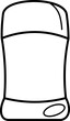Deodorant Stick Outline Vector Illustration