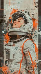 Wall Mural - a woman wearing a space suit