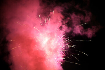 Wall Mural - warm color of firework spark