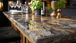 A STYLISH KITCHEN COUNTERTOP with A Marble Pattern Complement The Trainquiley of the Evening Cit