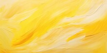 Abstract Yellow Oil Paint Brushstrokes Texture Pattern Contemporary Painting