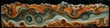 Abstract Agate Slice Pattern with Wavy Lines and Earth Tones