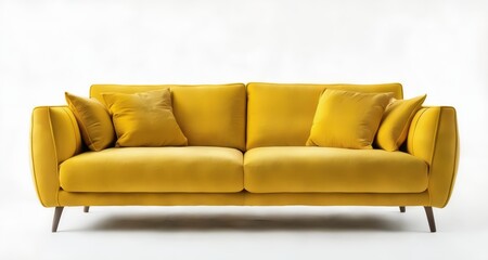 Poster -  Brighten up your space with this vibrant yellow sofa!