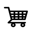 © anan - Shopping basket vector icon. Shopping cart line and flat icon. online shopping concept