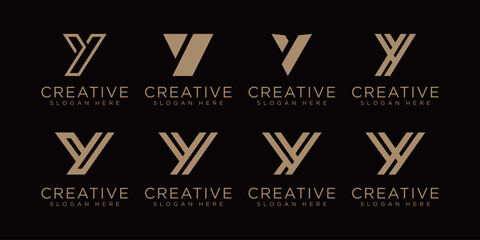 Wall Mural - set of Letter y vector Logo Template Illustration Design
