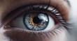  Intense gaze of a human eye with a striking iris