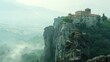 Mysterious monasteries hanging over rocks of Meteora, Greece
