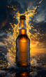 Beer and splash beer for celebrations and party, images designed for advertising With space for text