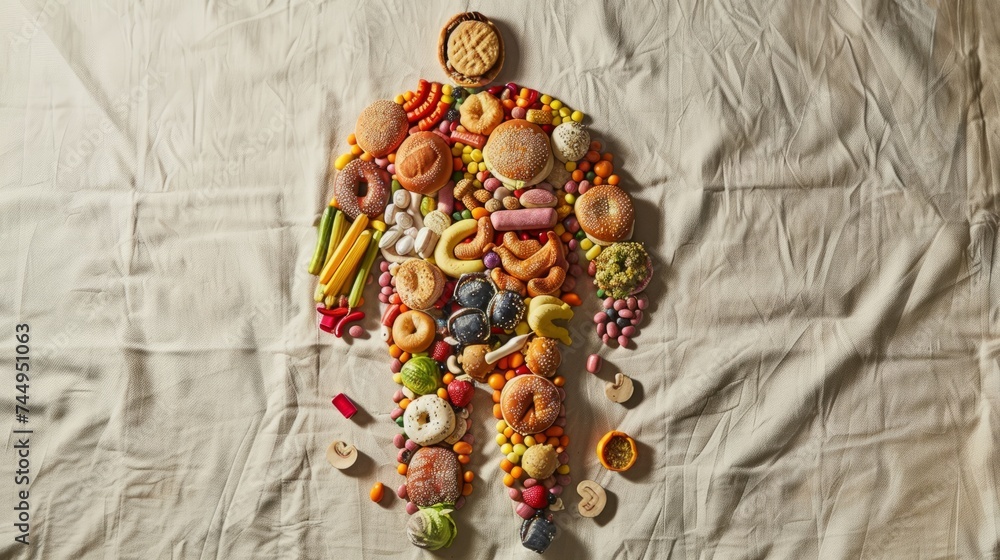 Installation Artwork of Junk Food Causing Obesity and Health Issues ...