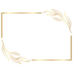 Wall Mural - Luxury Elegant Gold Gradient Geometric Rectangle Border Frame