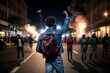 African American protesters ignite urban unrest, demanding social justice amidst blazing chaos